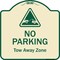 Signmission Designer Series-No Parking Tow Away Zone With Graphic, 18" x 18", TG-1818-9815 A-DES-TG-1818-9815 - alternate 1